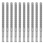 Set 10 Burghie Milwaukee SDS-PLUS MX4 Ø12x150x210mm