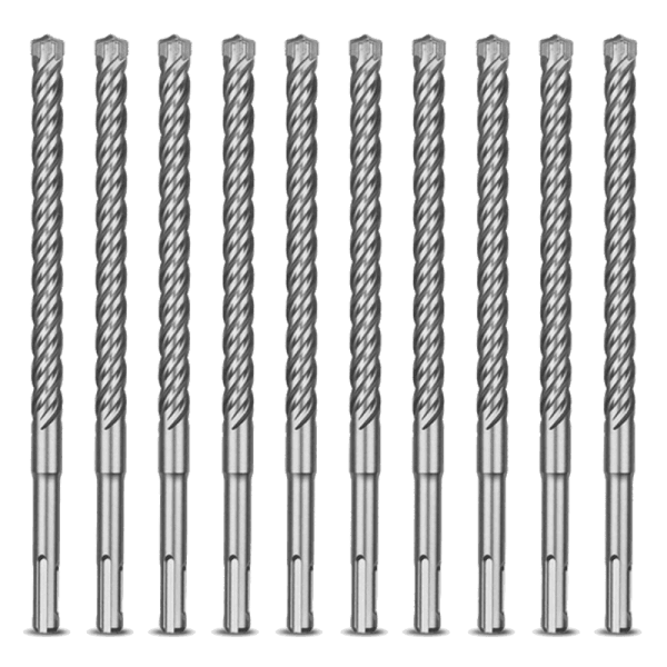 Set 10 Burghie Milwaukee SDS-PLUS MX4 Ø8.0x100x165mm