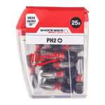 Set 25 biti de impact PH2x25mm Milwaukee SHOCKWAVE