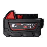 Acumulator Li-Ion cu carcasa rezistenta la chimicale 5Ah Milwaukee M18 B5-CR