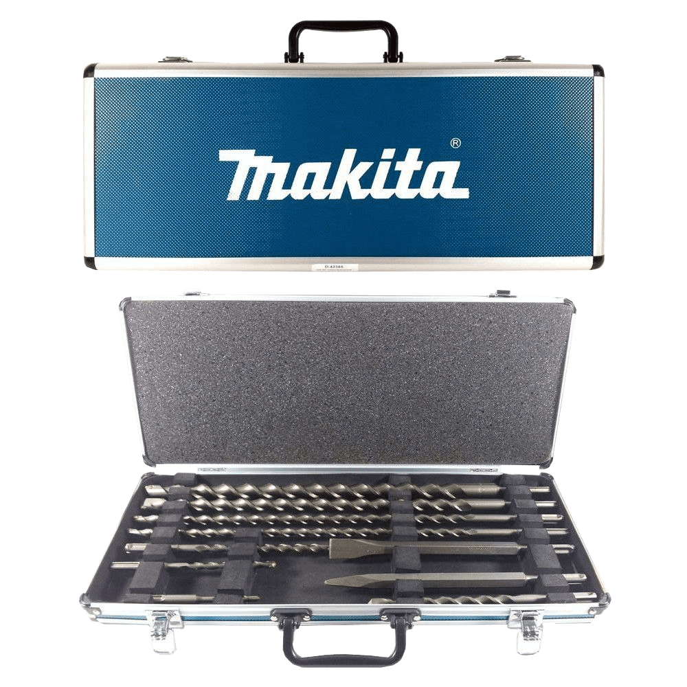 Set 10 burghie si dalti SDS-Plus in cutie de metal Makita D-42385