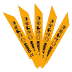 Set 5 panze fierastrau sabie de metal DeWalt DT2346