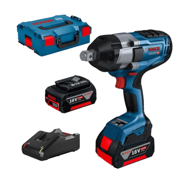 Masina de insurubat cu impact cu 2 acumulatori 5Ah Bosch GDS 18V-1050 H