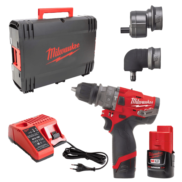 Masina de gaurit cu percutie cu 2 acumulatori Milwaukee M12 FPDXKIT-202X