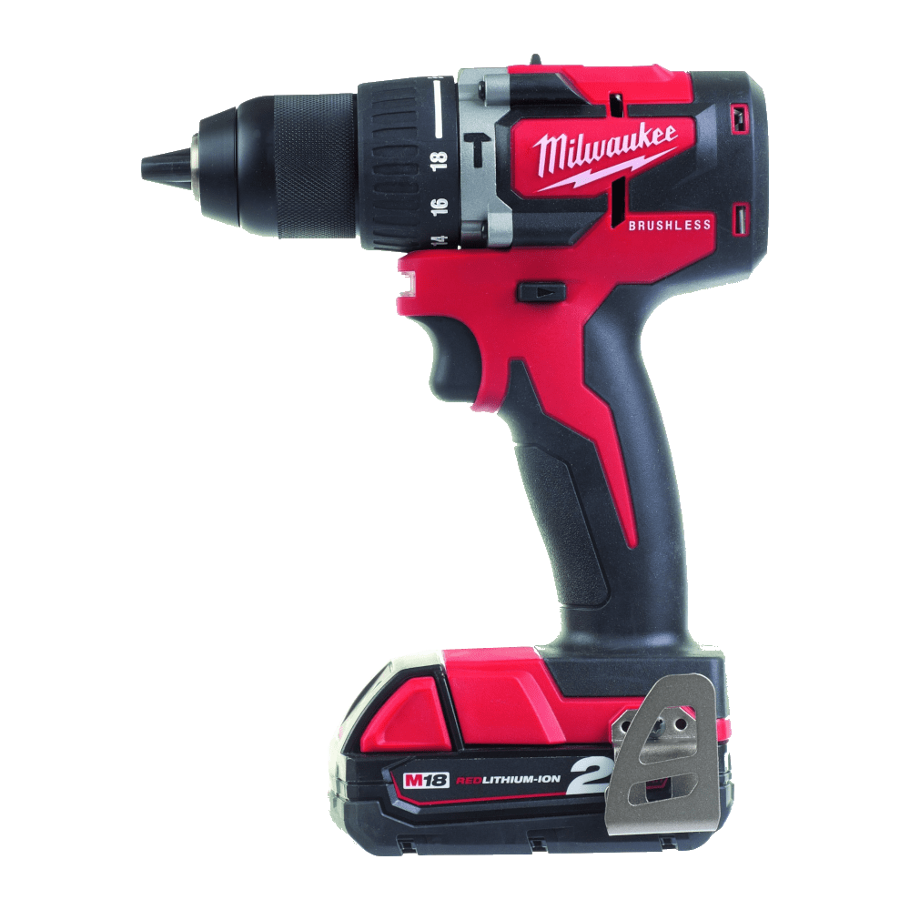 Masina de gaurit cu percutie cu 2 acumulatori Milwaukee M18 CBLPD-202C