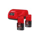 Set 2 acumulatori si incarcator Li-Ion 3 Ah Milwaukee M12 NRG-302