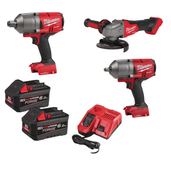 Set 3 scule cu 2 acumulatori Milwaukee M18 FPP3X9-602F